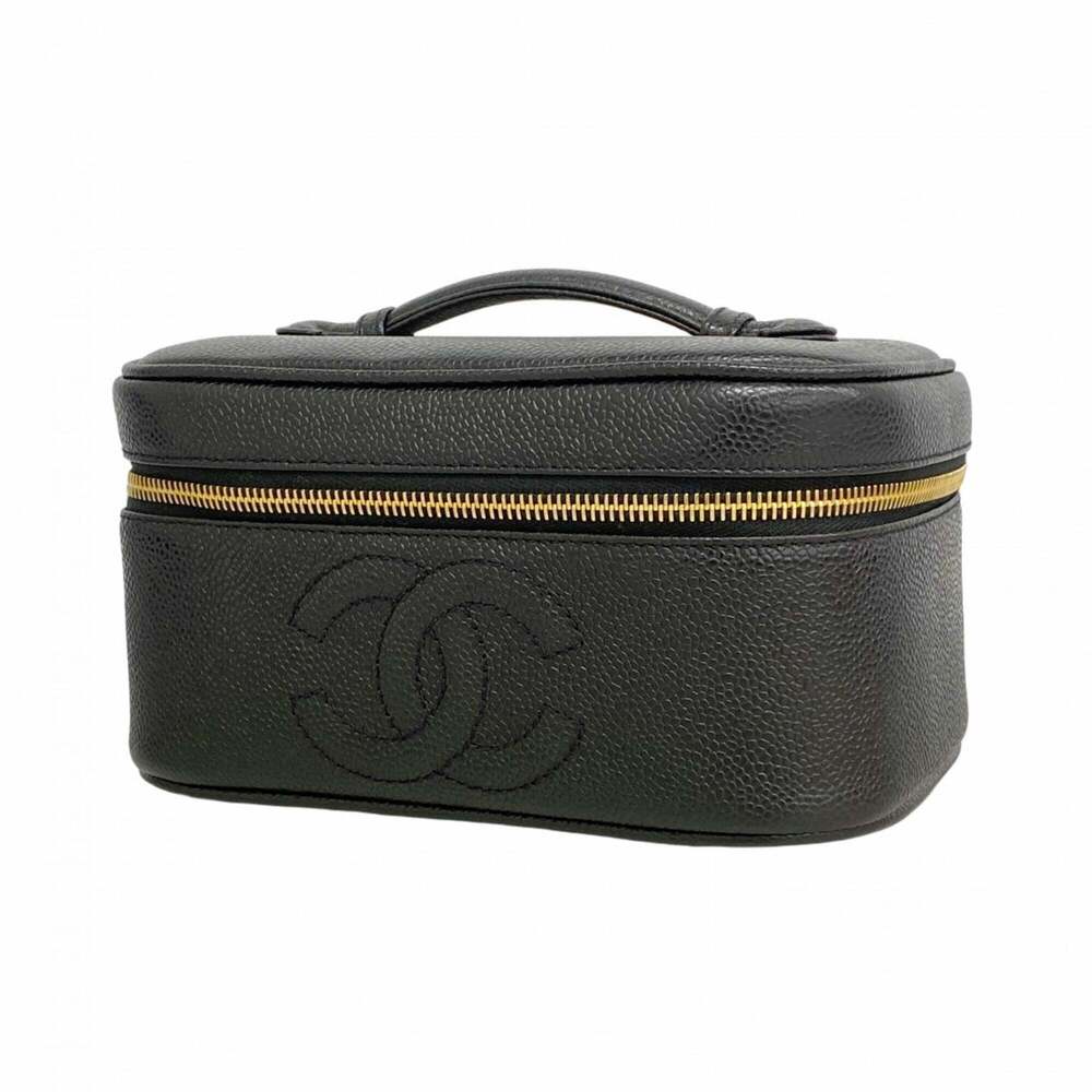 CHANEL Black Caviar Leather Vanity Bag - Picture 1 of 9